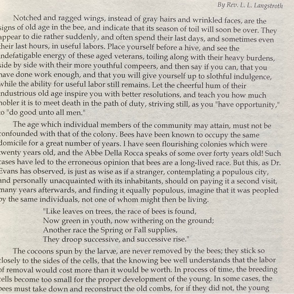 Langstroth on The Hive and The Honey-Bee Beekeepers Comb Skep Queen Bee Animals - Picture 3 of 10